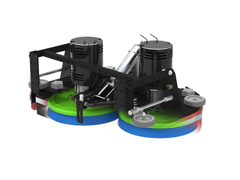 Dobbel disk børste versjon