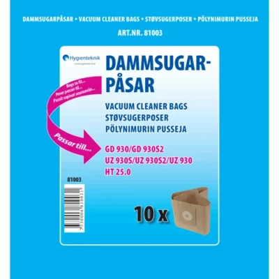 Støvpose GD930 - VP930 - HT25.0 (pk à 10)