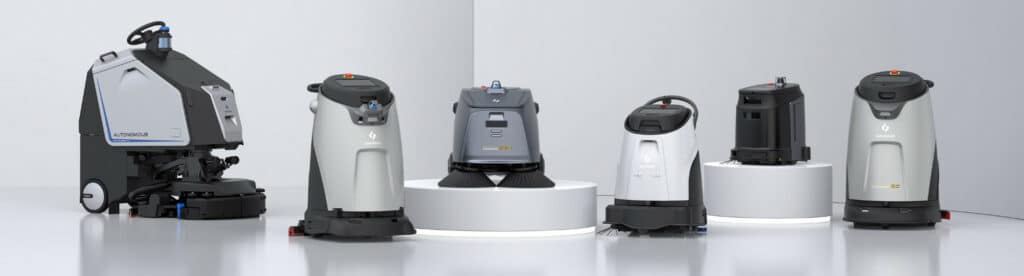Komplett utvalg av autonome renholdsmaskiner