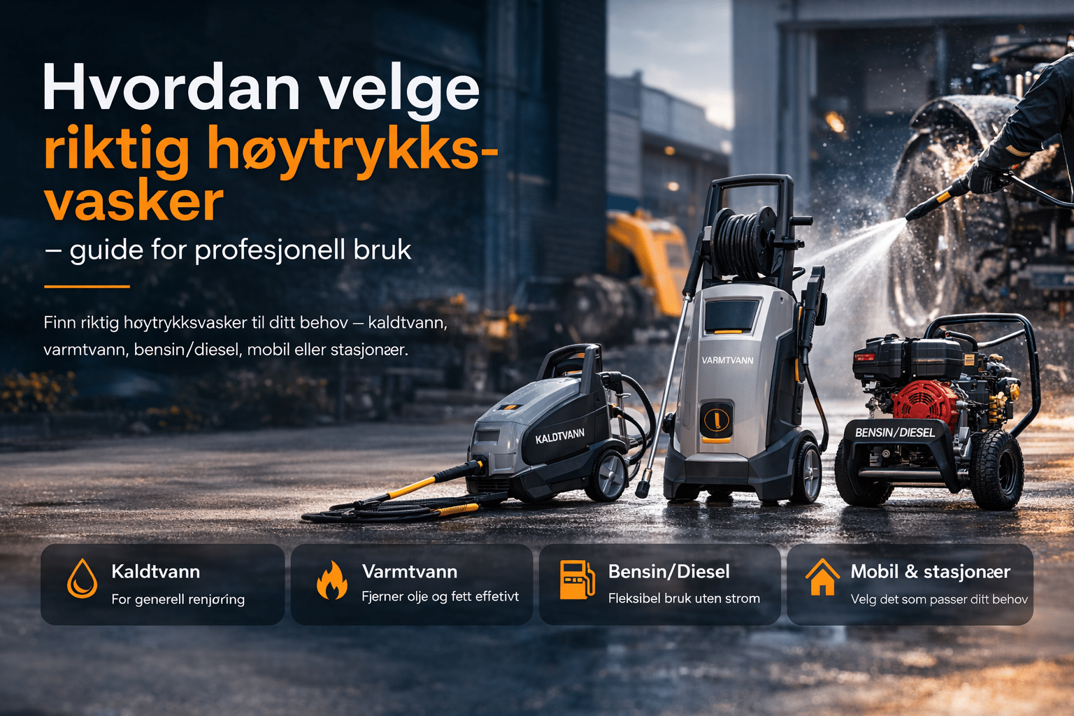 Hvordan velge riktig høytrykksvasker (guide for profesjonell bruk)