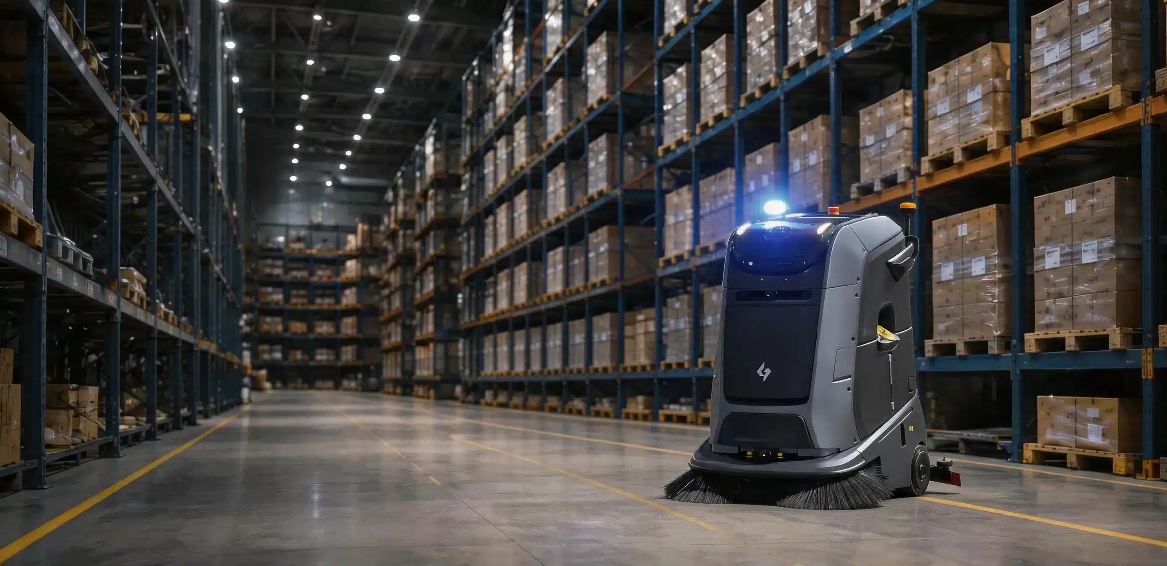 Robotgulvvaskemaskin til lager og logistikkbygg