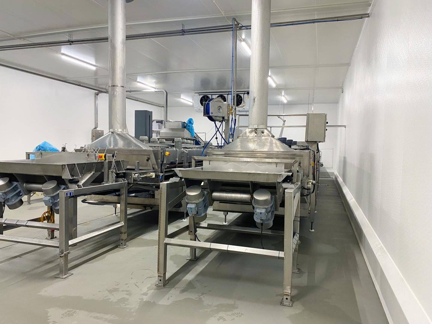 Rustfrie produksjonslinjer i næringsmiddelindustrien